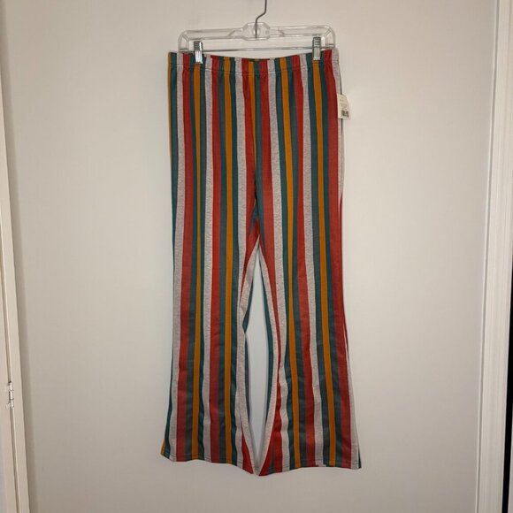 STYLE 5 NEW Striped Colorful Pull On Pant Womens XL Stretch Bell Bottom - Picture 2 of 7